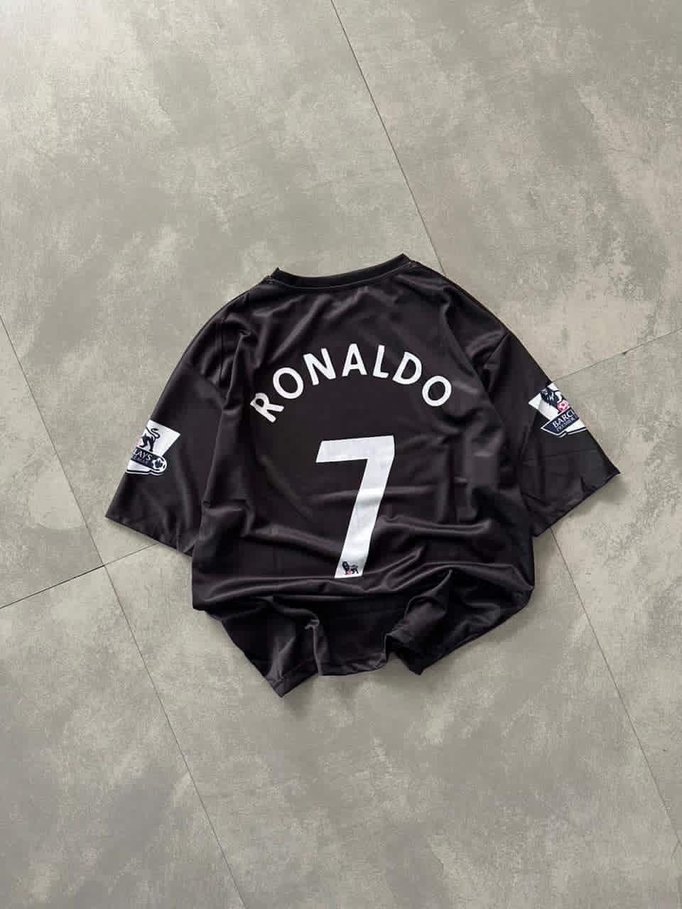 Manchester United Ronaldo 7 Black Jersey — jerseys available at 2ND EXIT, Palakkad