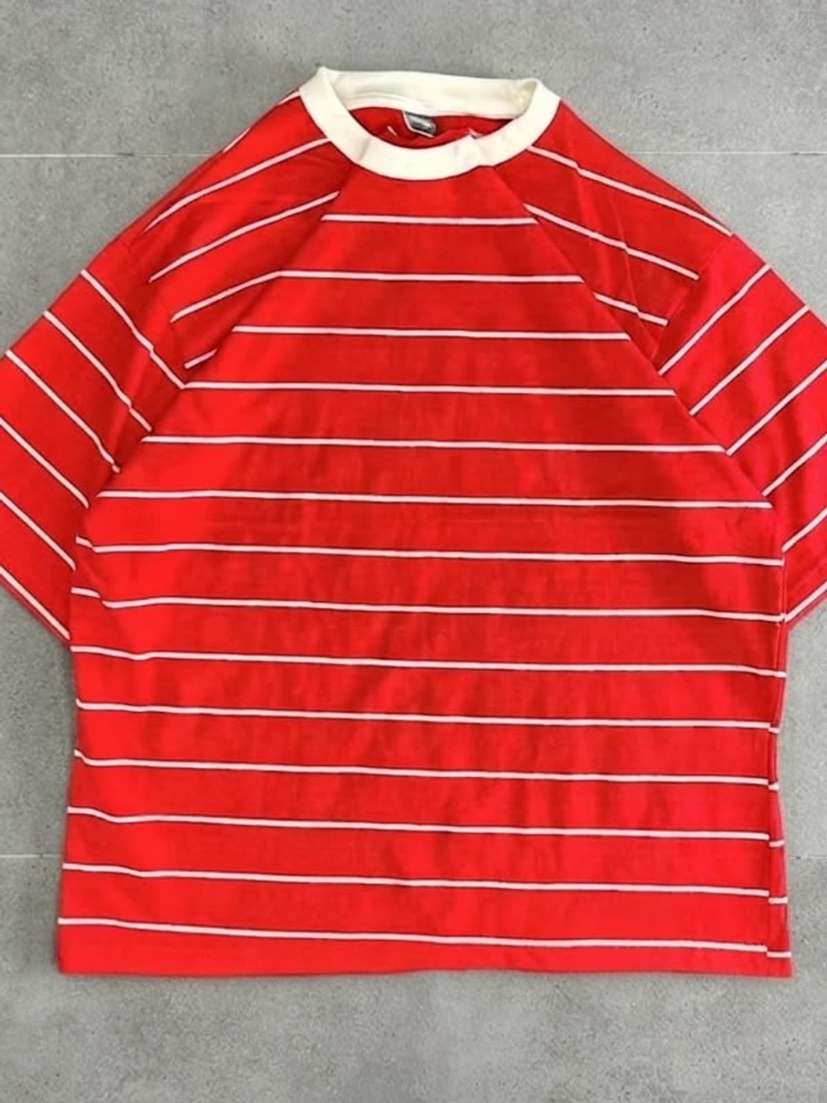 Red Striped Oversized Shirt — shirts available at 2ND EXIT, Palakkad