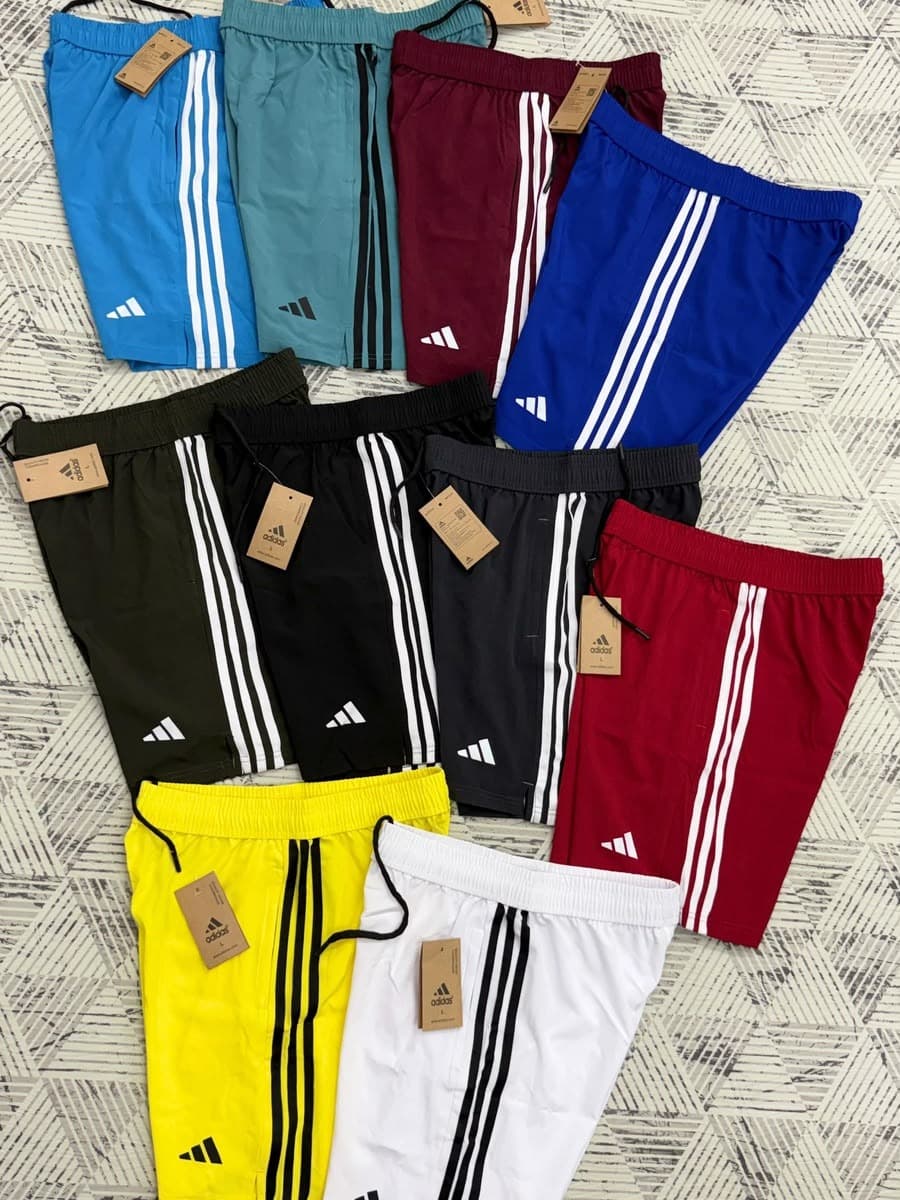 Three Stripe Shorts — shorts available at 2ND EXIT, Palakkad